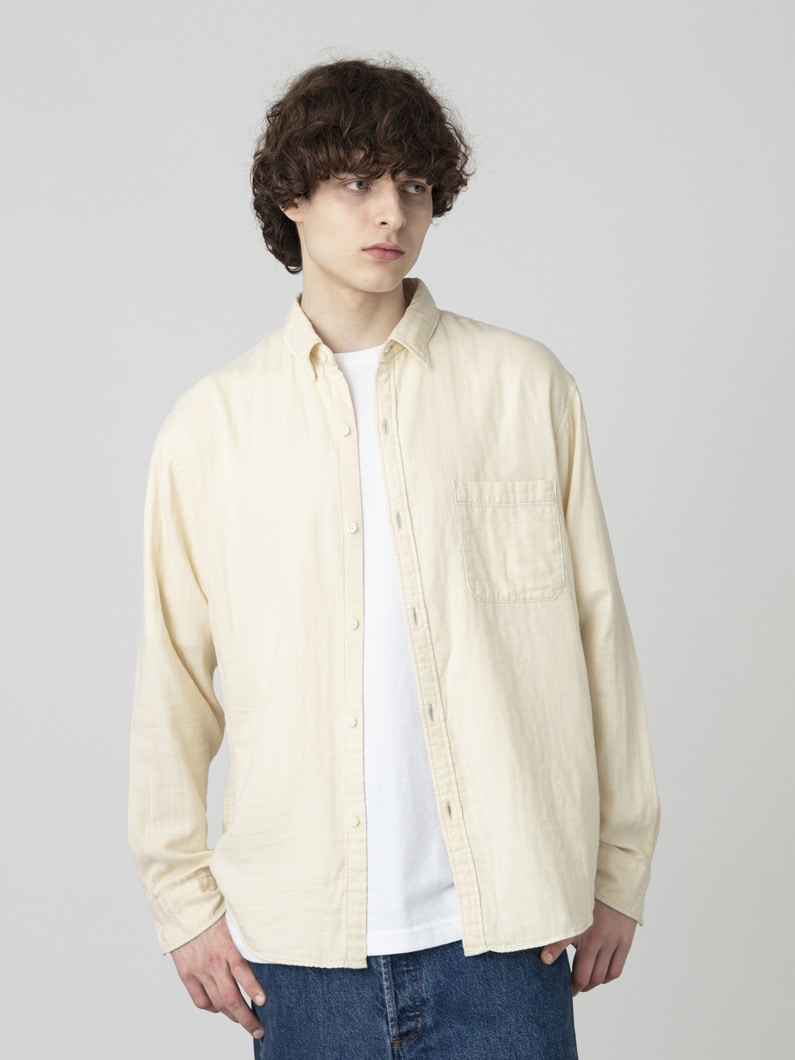 フェード ダブルガーゼ シャツ 詳細画像 beige 2
