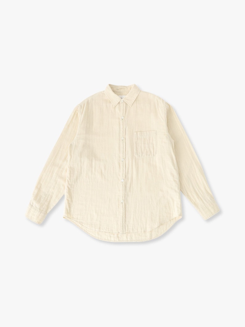 フェード ダブルガーゼ シャツ 詳細画像 beige 4
