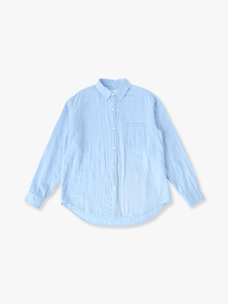 フェード ダブルガーゼ シャツ 詳細画像 light blue