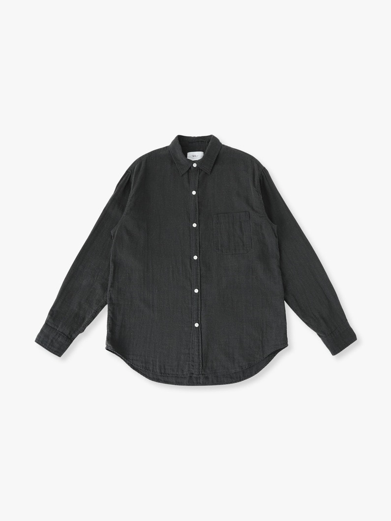 フェード ダブルガーゼ シャツ 詳細画像 black