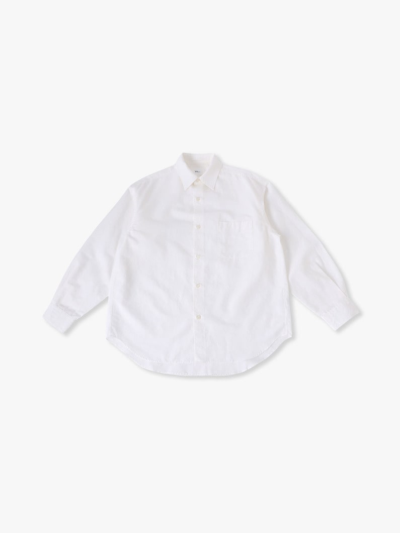 アルビニ リネン ブロードシャツ 詳細画像 white 4