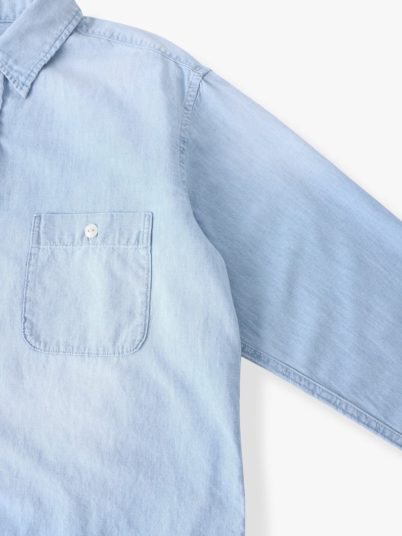 ヴィンテージ シャンブレーデニム シャツ 詳細画像 indigo 2