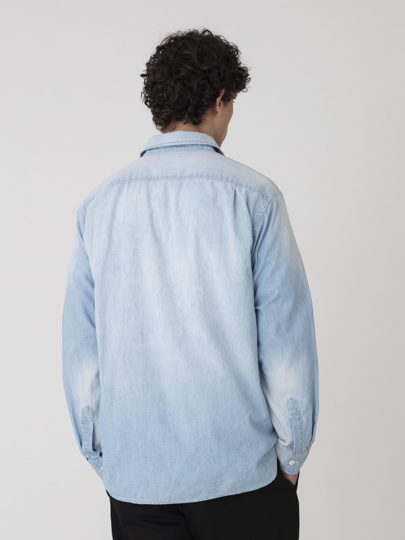 ヴィンテージ シャンブレーデニム シャツ 詳細画像 indigo 2