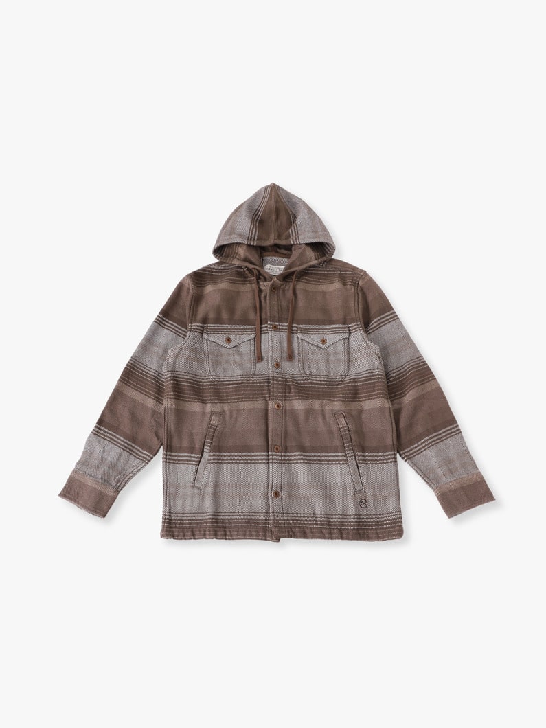 ザ フーデッド ブランケット シャツ 詳細画像 brown 1