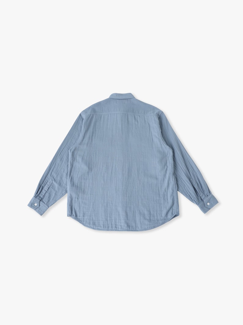 ダブルガーゼ シャツ 詳細画像 sax 1
