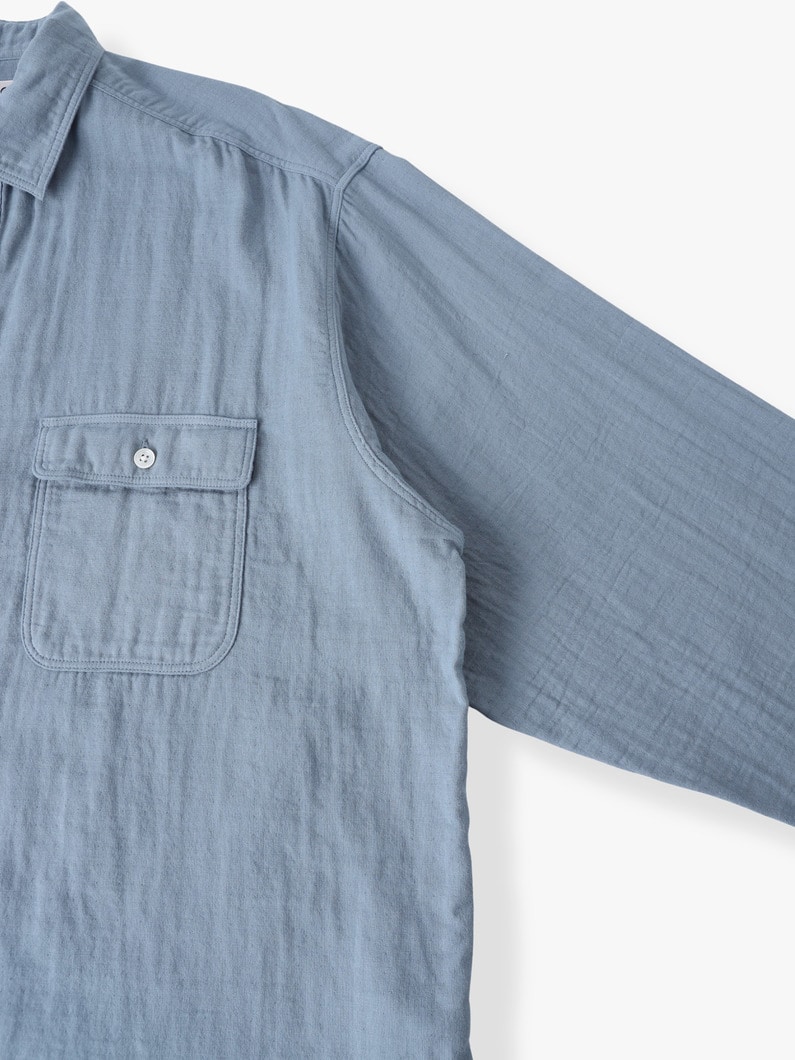 ダブルガーゼ シャツ 詳細画像 sax 2