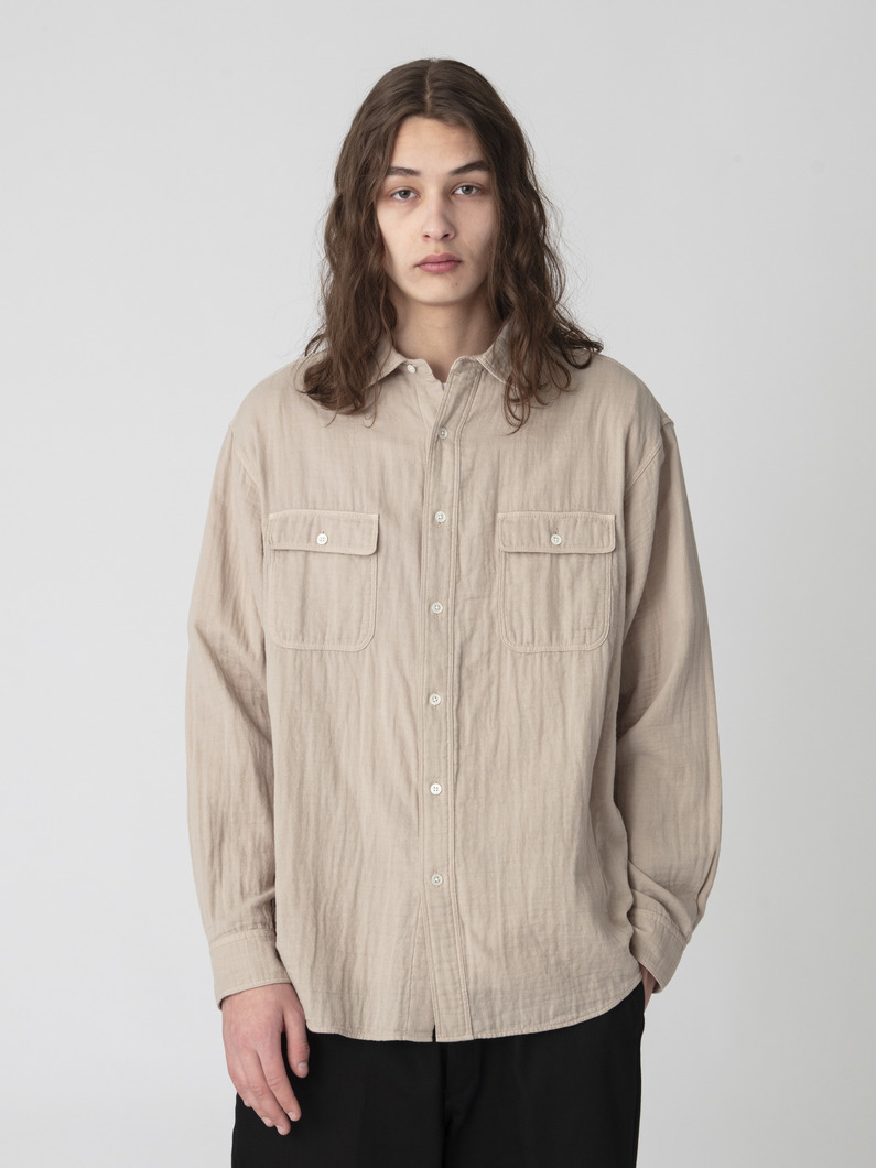 ダブルガーゼ シャツ 詳細画像 beige