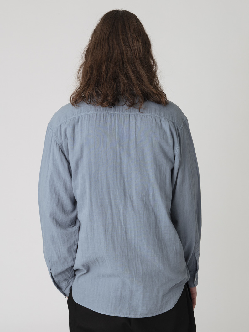 ダブルガーゼ シャツ 詳細画像 sax 2