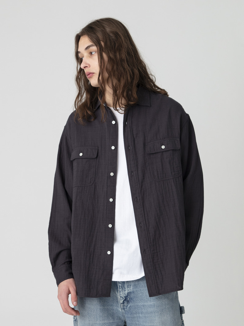 ダブルガーゼ シャツ 詳細画像 charcoal gray