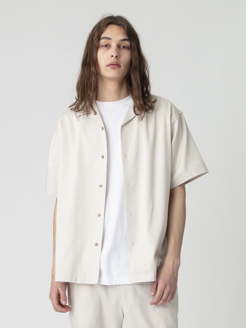 テンセルコットン オープンカラーシャツ 詳細画像 ivory 1