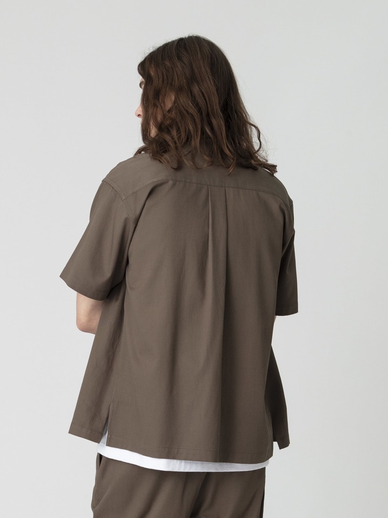 テンセルコットン オープンカラーシャツ 詳細画像 khaki 2