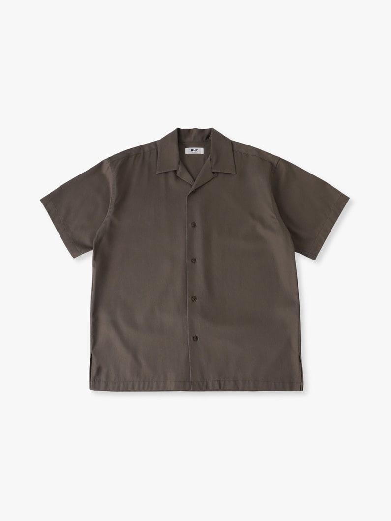 テンセルコットン オープンカラーシャツ 詳細画像 khaki 3