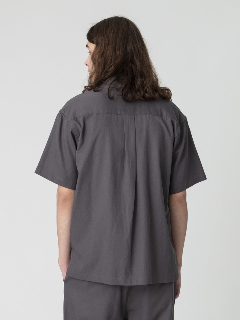 テンセルコットン オープンカラーシャツ 詳細画像 charcoal gray 2