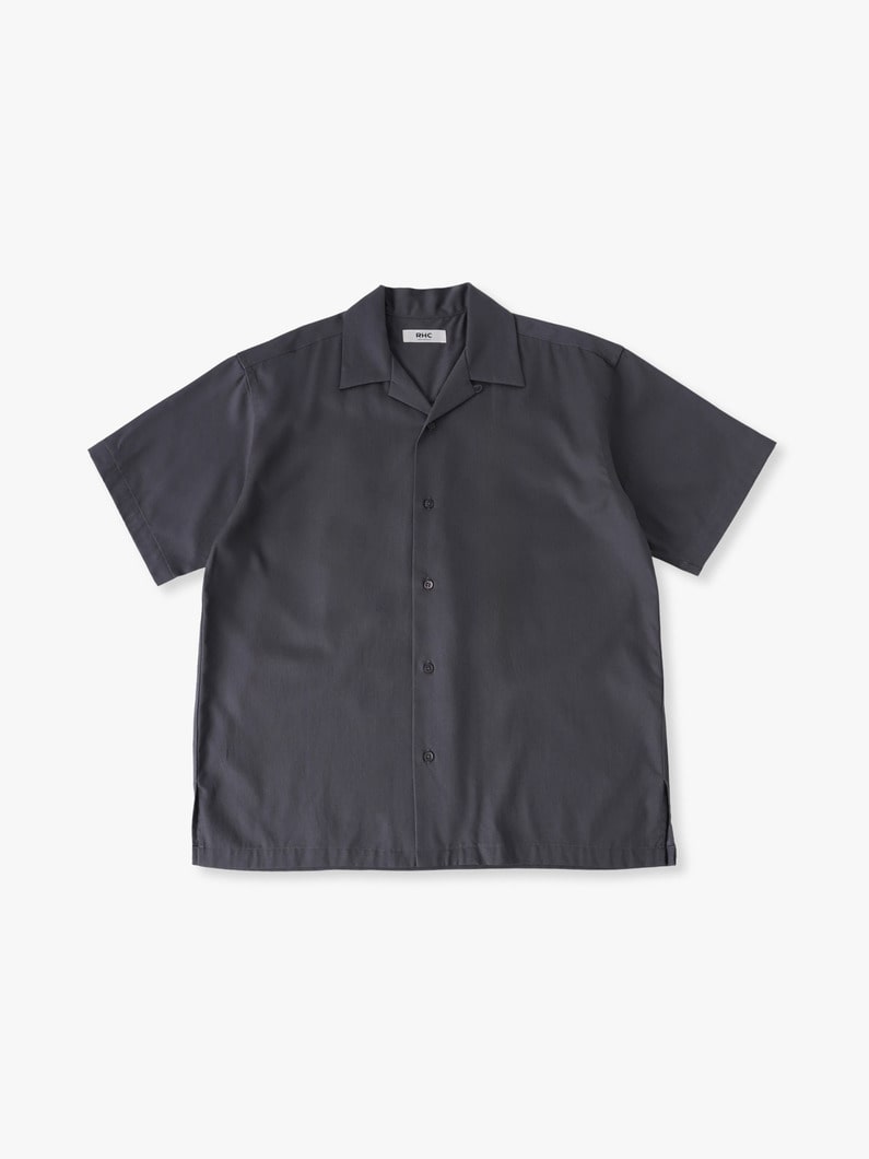テンセルコットン オープンカラーシャツ 詳細画像 charcoal gray 3