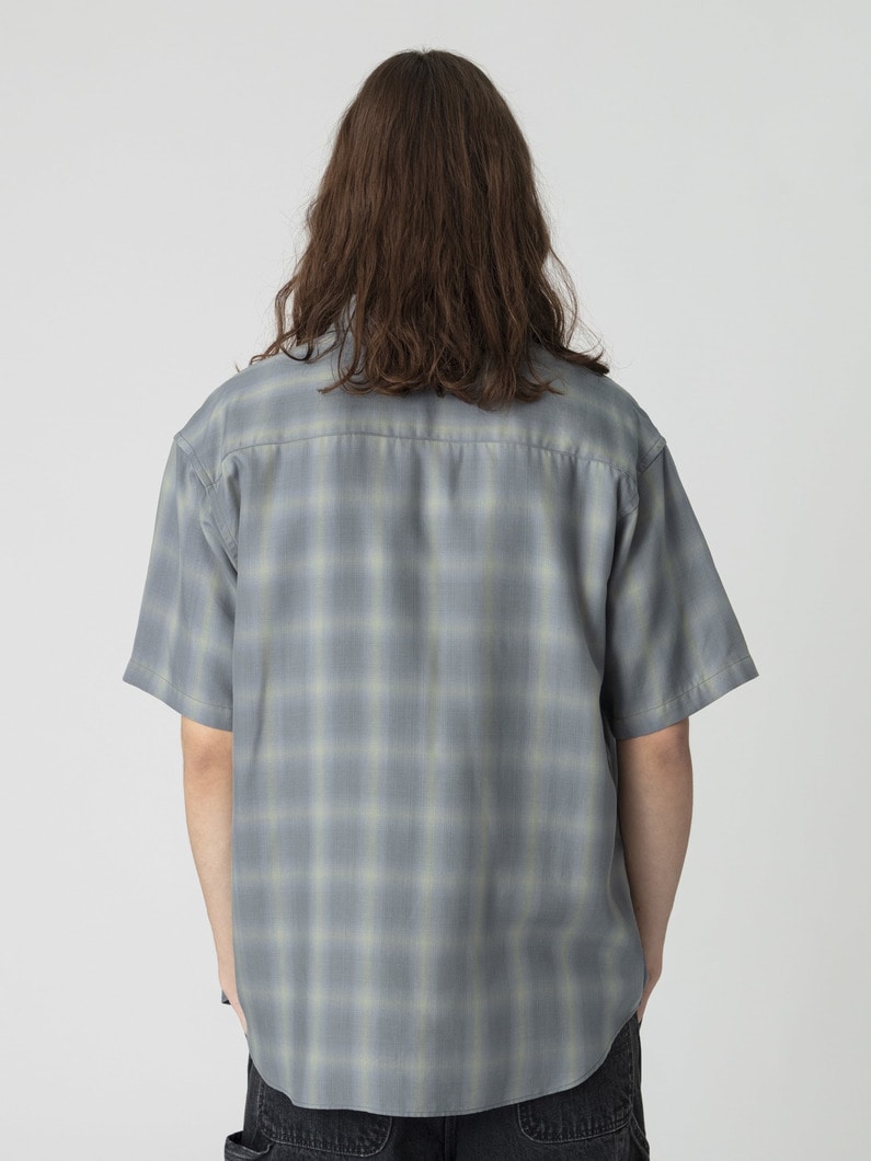 テンセル オンブレチェック ショートスリーブシャツ 詳細画像 blue 3