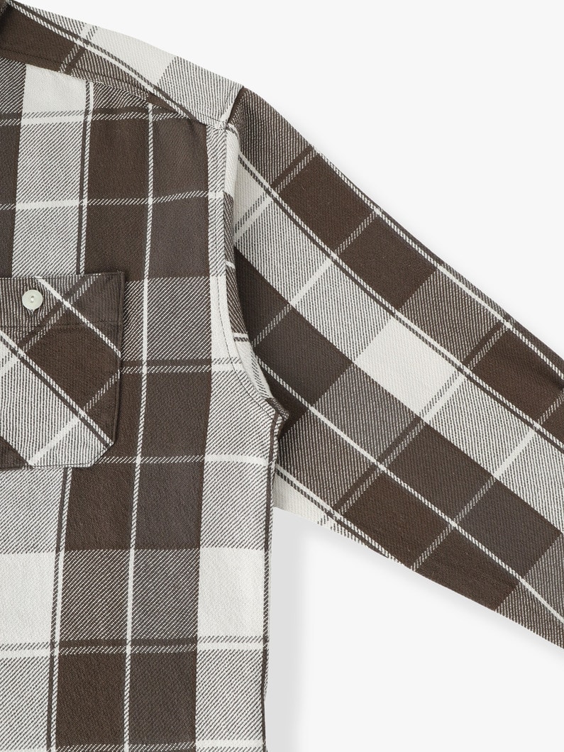 バンニング プレイド シャツ 詳細画像 brown 2