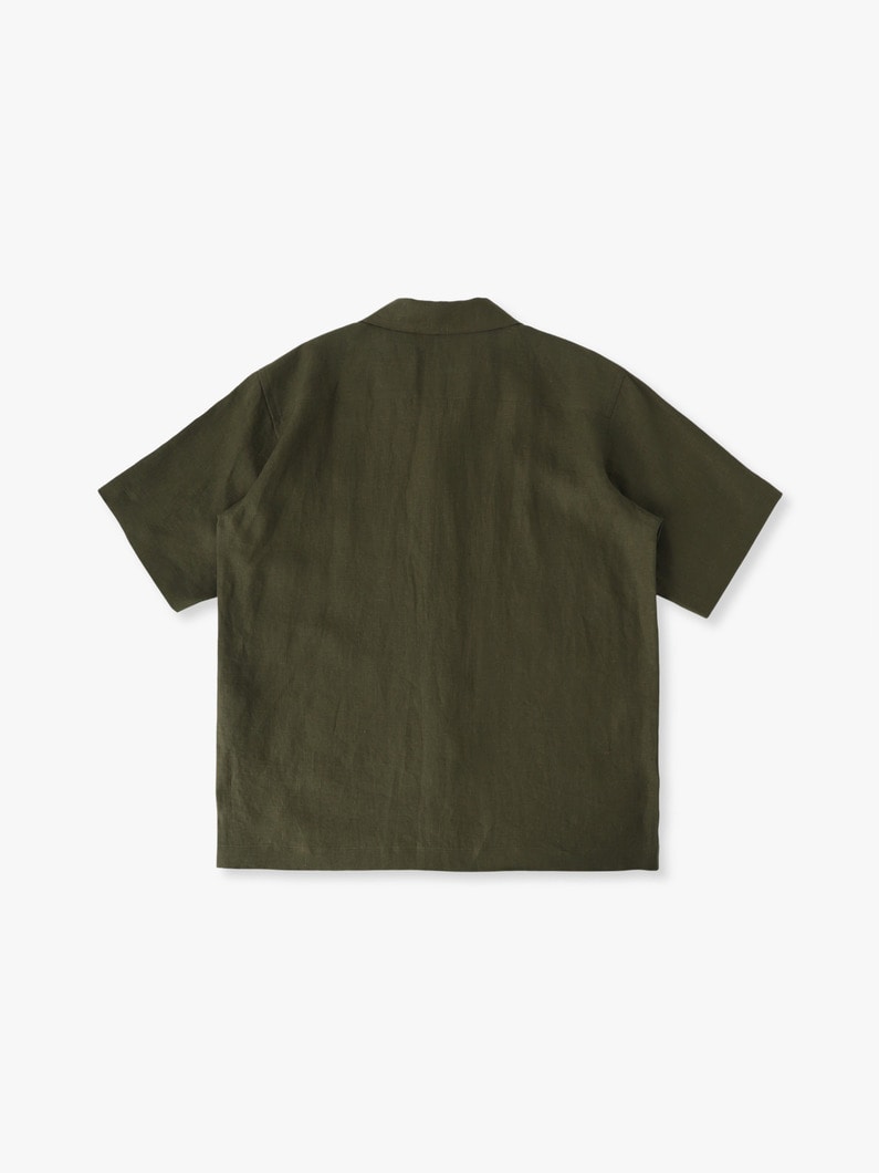 リネン エンブロイダリー ショートスリーブシャツ 詳細画像 olive 1
