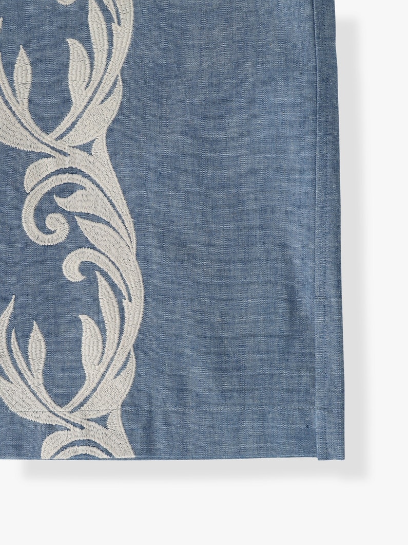 オーガニックコットン エンブロイダリー ショートスリーブシャツ 詳細画像 blue 3