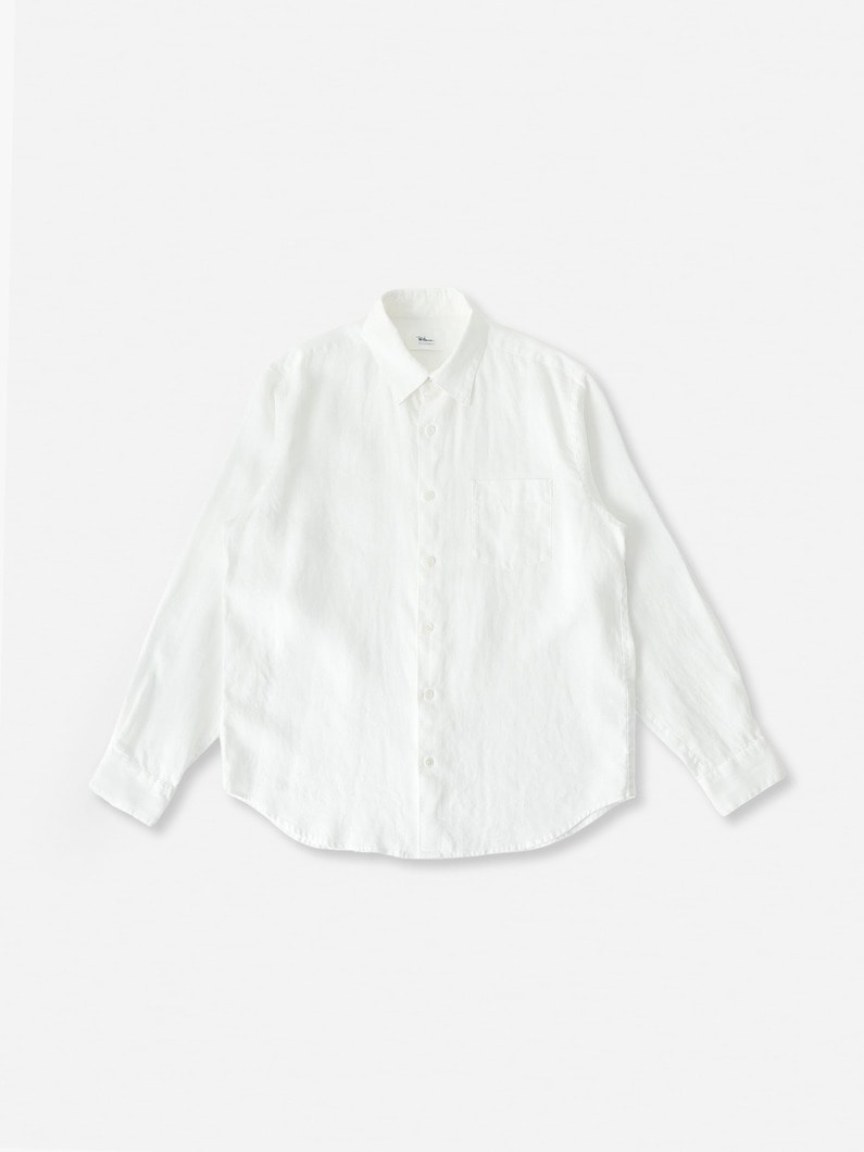 ヘンプ ブロードクロス レギュラーシャツ 詳細画像 off white 4