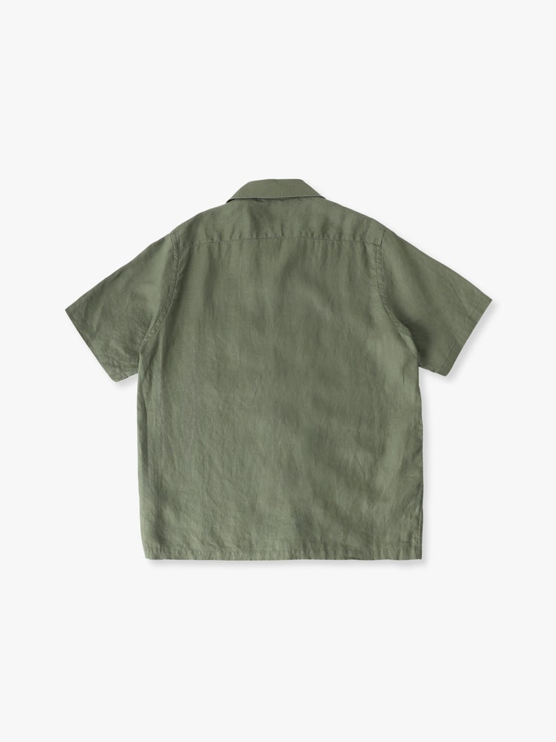 エンブロイダリー リネン ショートスリーブシャツ 詳細画像 olive 1