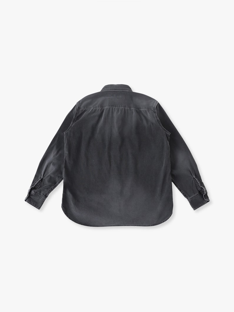 ピグメントダイ ダックシャツ 詳細画像 black 1