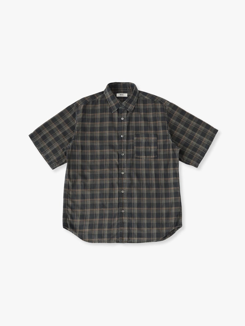マドラスチェック ショートスリーブシャツ 詳細画像 khaki 4