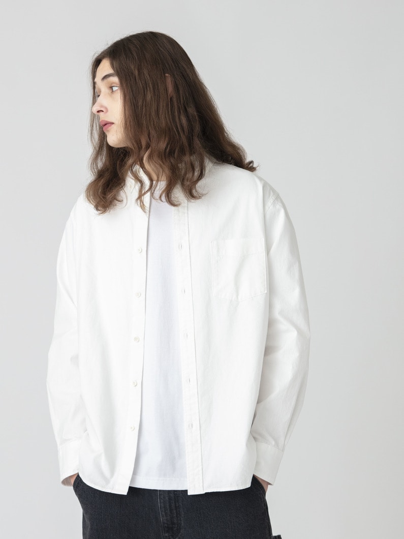 シャンブレー ボタンダウン シャツ 詳細画像 off white 2