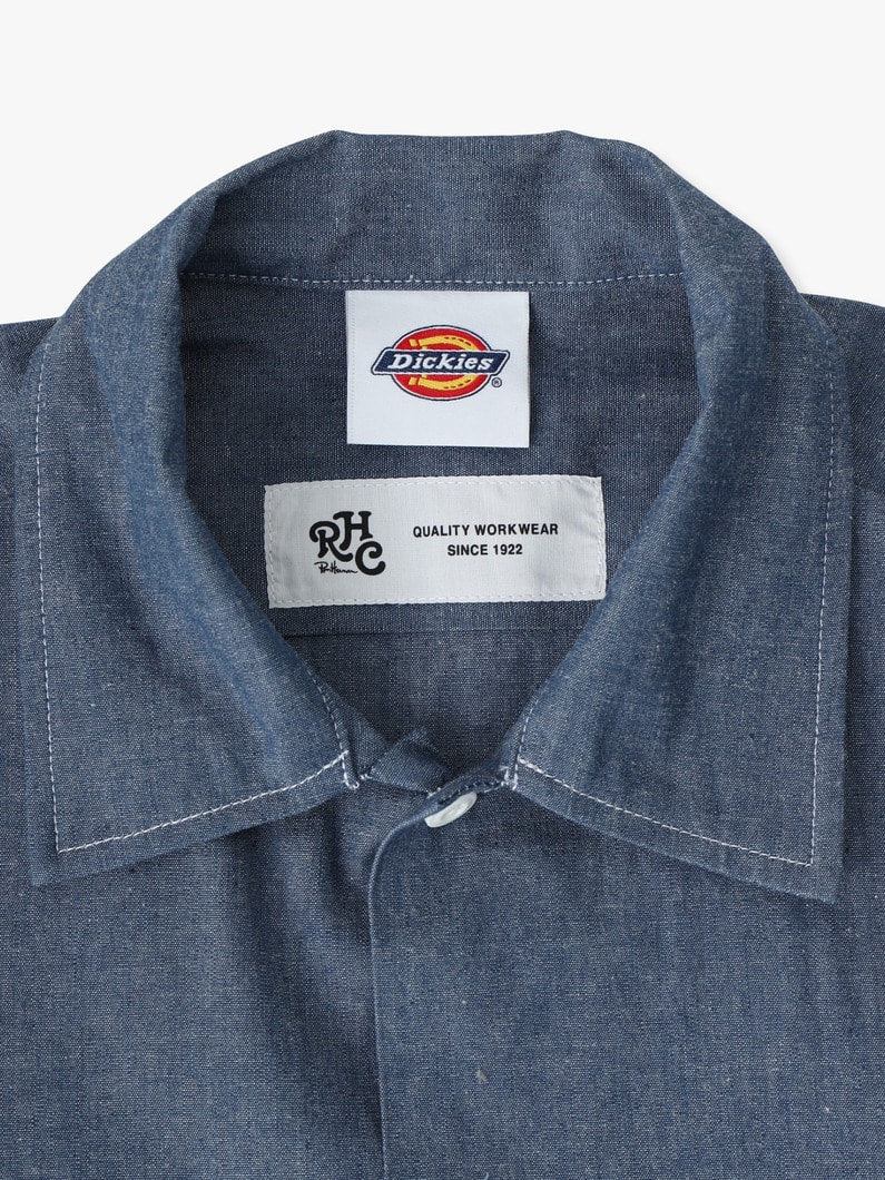 シャンブレー ショートスリーブ シャツ 詳細画像 light blue 4