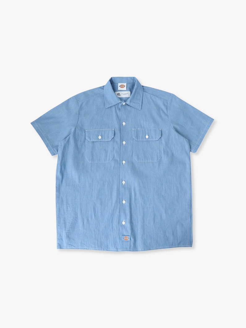 シャンブレー ショートスリーブ シャツ 詳細画像 light blue 3