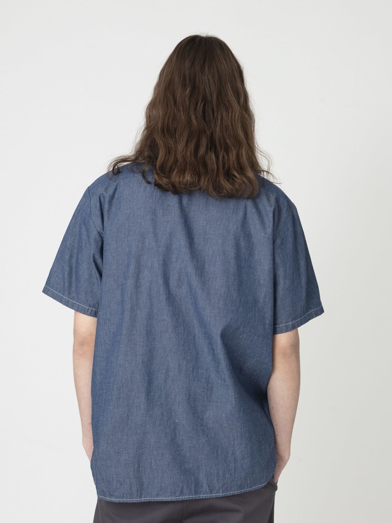 シャンブレー ショートスリーブ シャツ 詳細画像 indigo 2