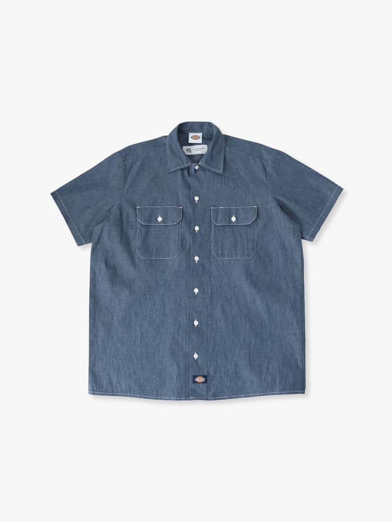 シャンブレー ショートスリーブ シャツ 詳細画像 indigo 3