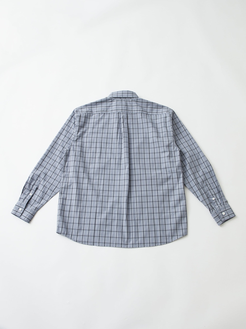 エンブロイダリー ポケット チェックシャツ 詳細画像 blue 5