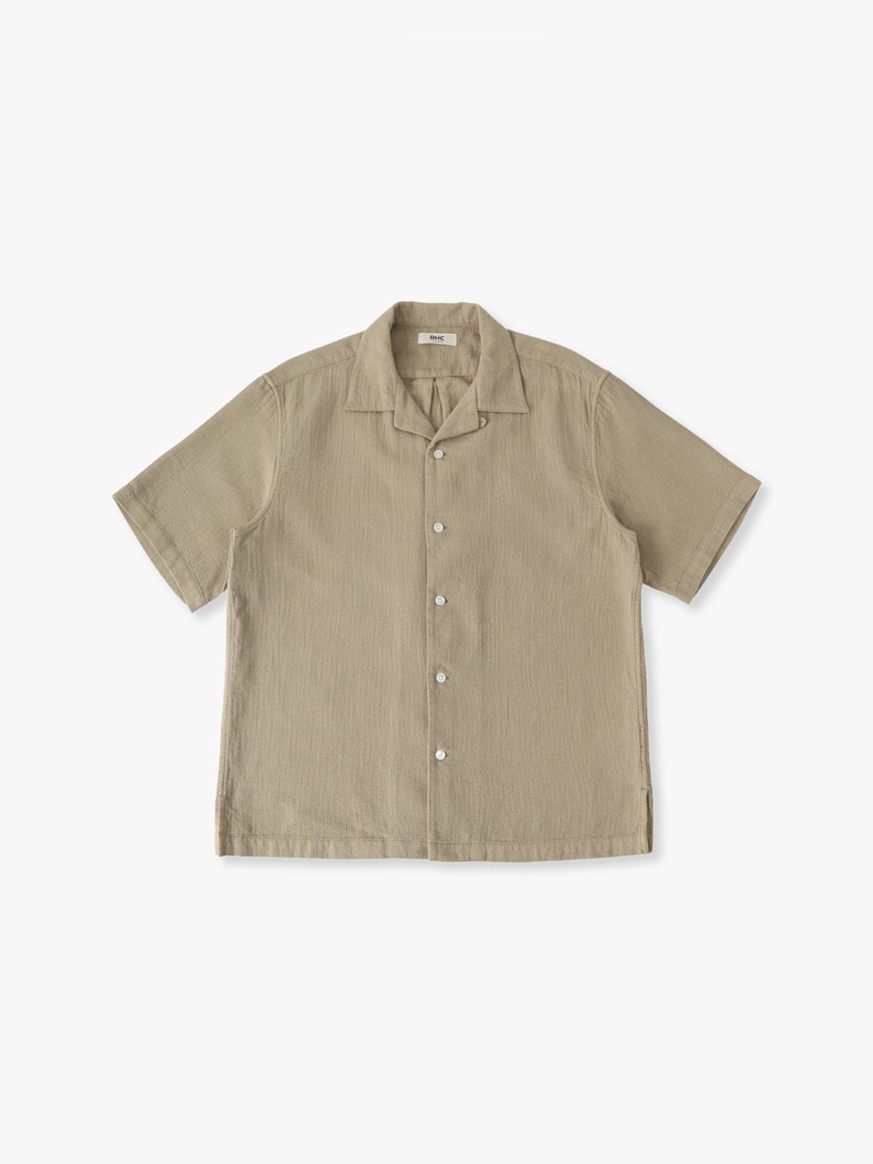 パナマメッシュ オープンカラーシャツ 詳細画像 beige 1