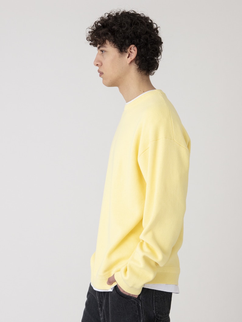 コットンリネン ダブルフェイス ニットプルオーバー 詳細画像 yellow 2