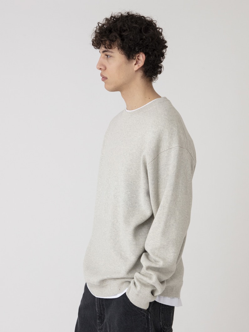 コットンリネン ダブルフェイス ニットプルオーバー｜RHC(アールエイチ