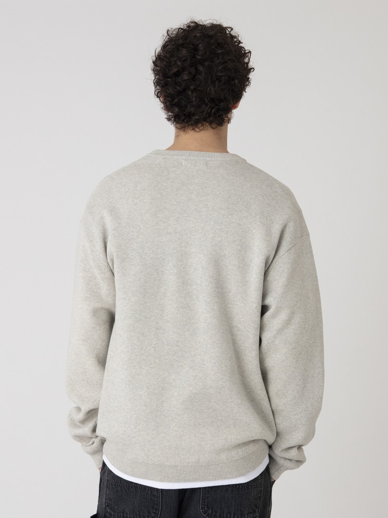 コットンリネン ダブルフェイス ニットプルオーバー 詳細画像 top gray 3