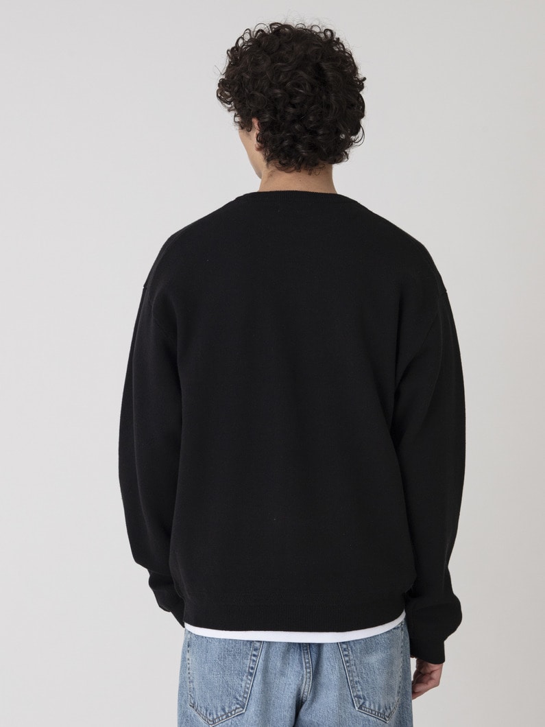 コットンリネン ダブルフェイス ニットプルオーバー 詳細画像 black 2