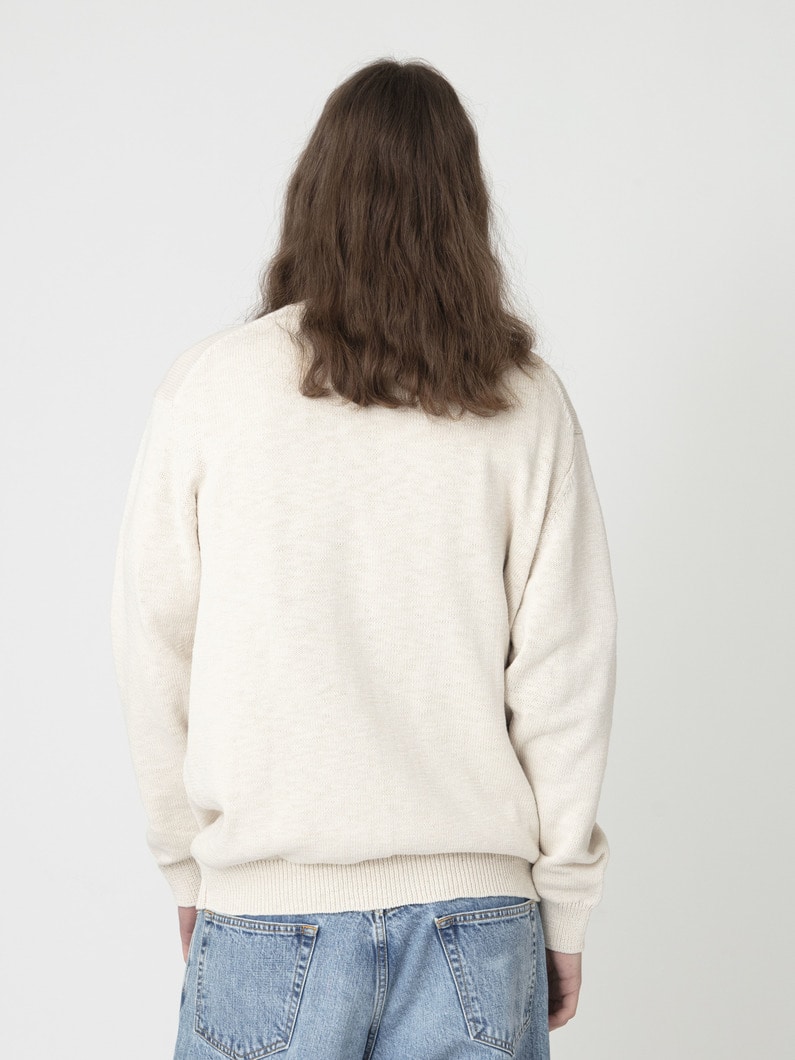 スラブコットン アシッド ニットプルオーバー 詳細画像 off white 2