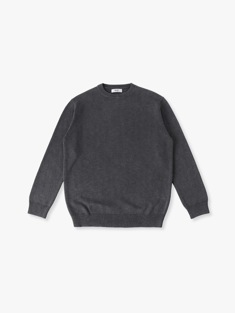 スラブコットン アシッド ニットプルオーバー 詳細画像 charcoal gray 3