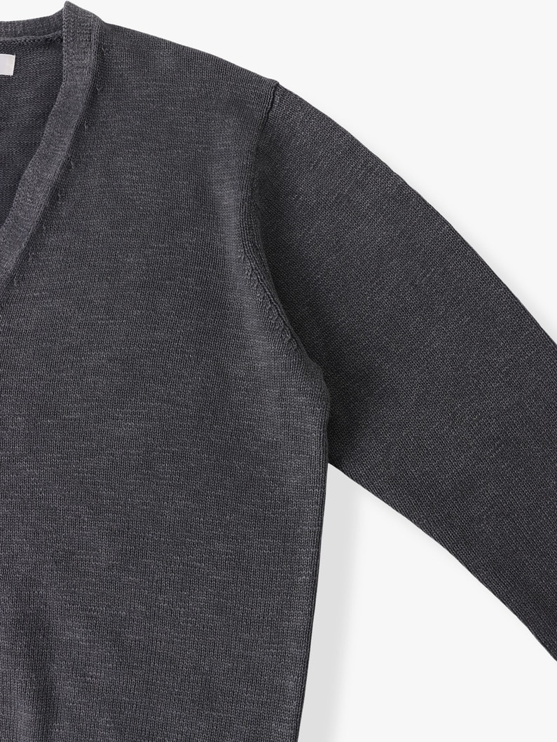 スラブコットン アシッド ニットカーディガン 詳細画像 charcoal gray 2
