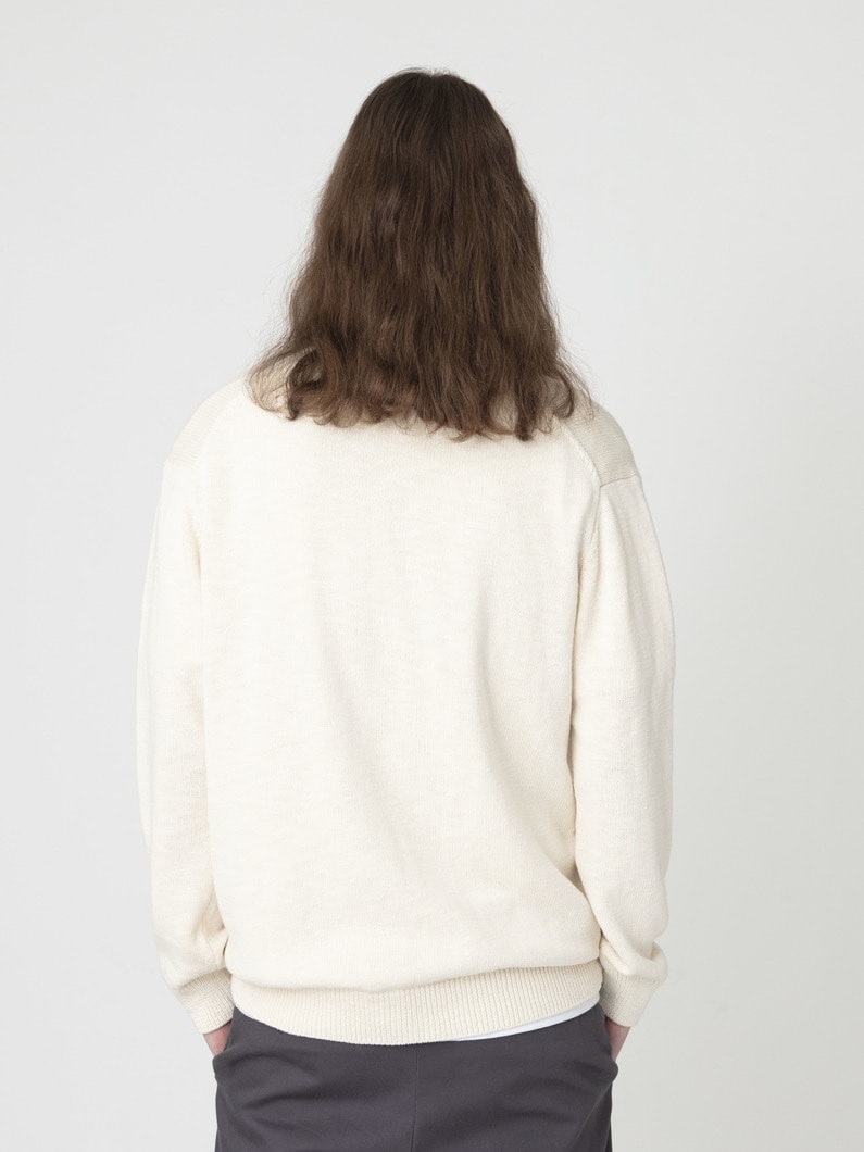スラブコットン アシッド ニットカーディガン 詳細画像 off white 2