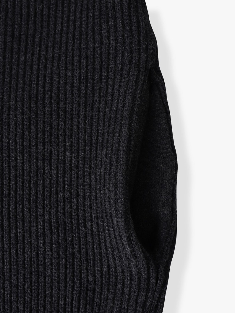 コットンカシミア ドライバーズニット ジップカーディガン 詳細画像 gray 3