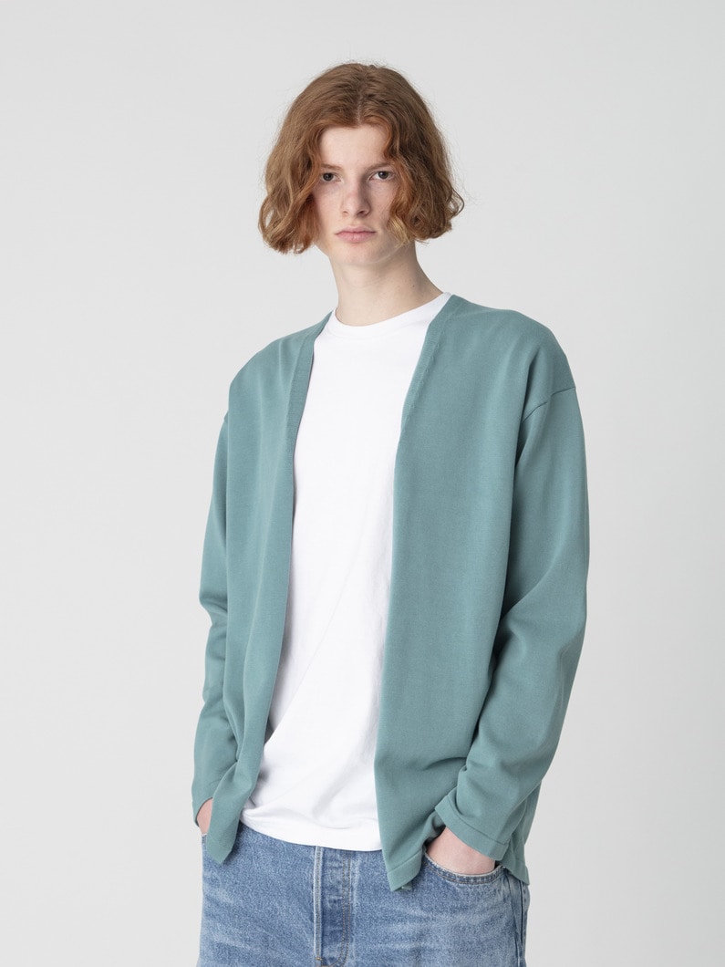 スヴィンコットン ニット カーディガン 詳細画像 green