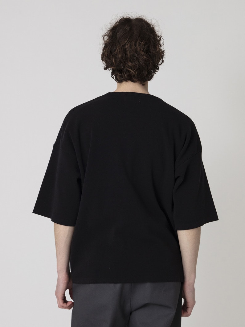 リサイクルコットン スムース ニットティー 詳細画像 black 2