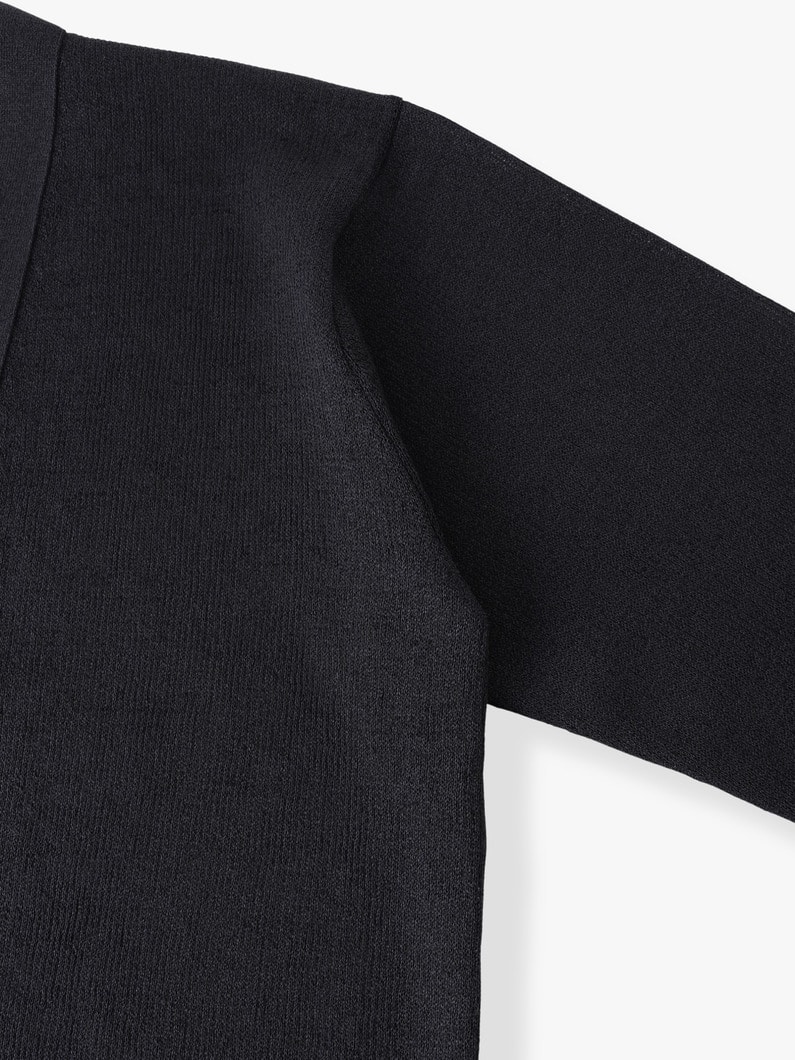 ジャパニーズペーパー パイルライニング ニットカーディガン 詳細画像 black 2