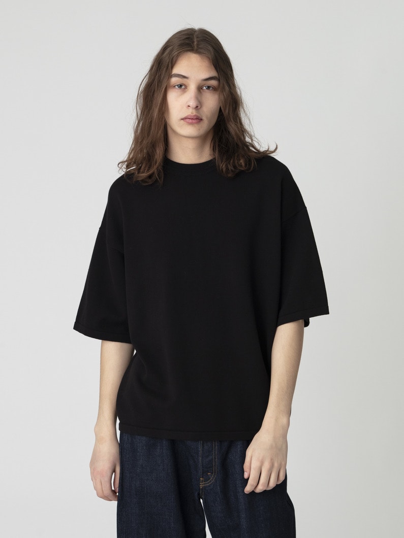 コーマコットン ニット ティー 詳細画像 black