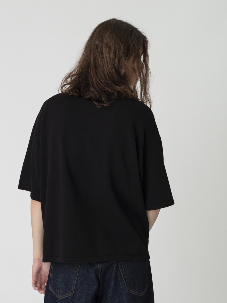 コーマコットン ニット ティー 詳細画像 black 2