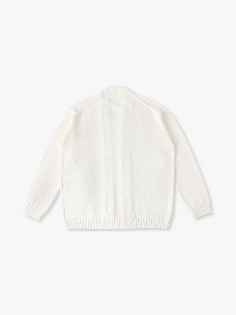 リネンコットン ニットカーディガン 詳細画像 off white 1