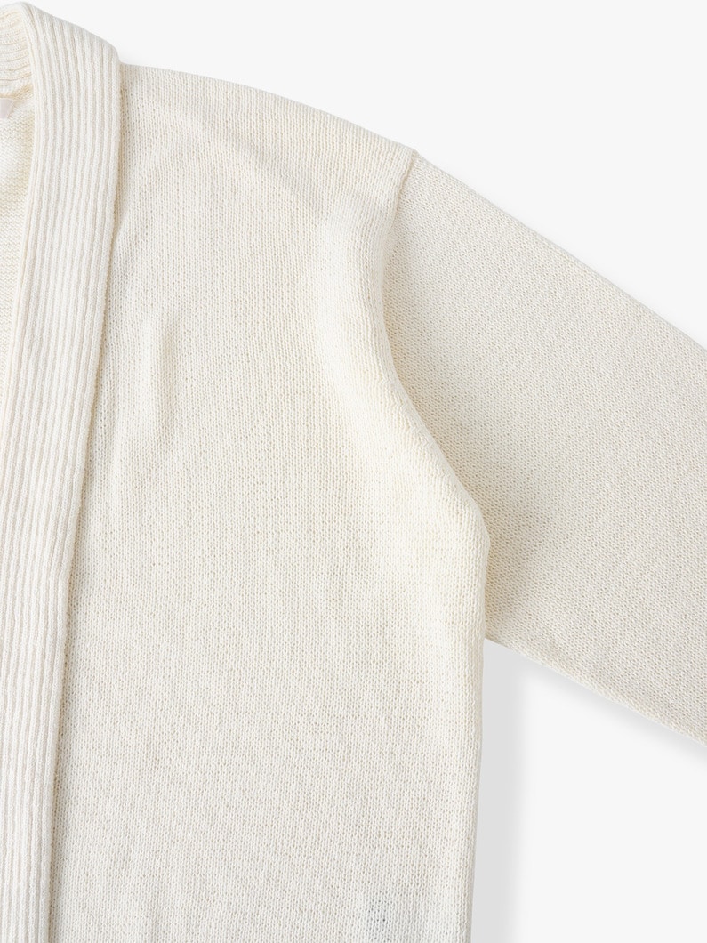 リネンコットン ニットカーディガン 詳細画像 off white 2