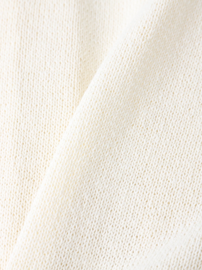 リネンコットン ニットカーディガン 詳細画像 off white 3